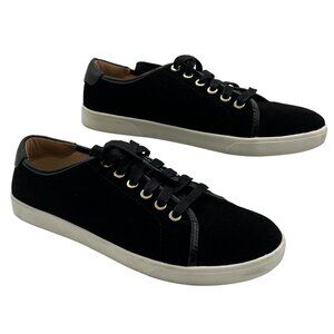 Vionic Sunny Brinley Womens 8.5 Black Suede Sneaker Lace Up Comfort Casual Shoes